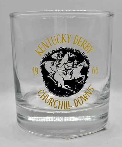Throwback 1966 Kentucky Derby Logo Lowball Glass