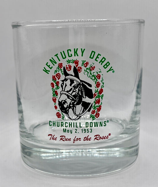 Throwback 1953 Kentucky Derby Logo Lowball Glass