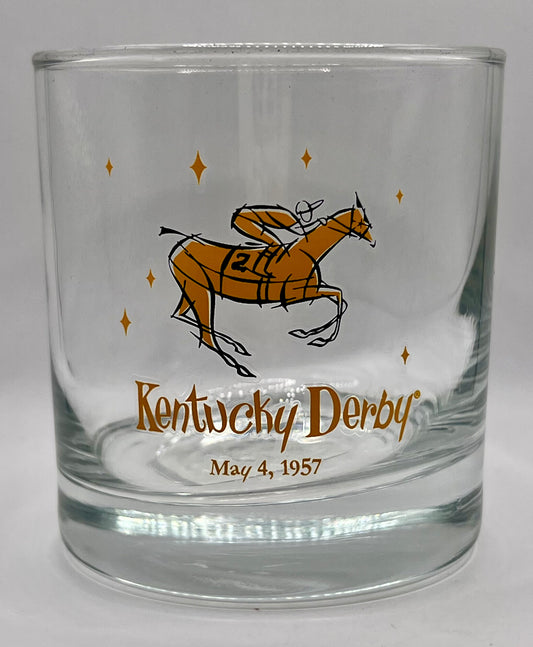 Throwback 1957 Kentucky Derby Logo Lowball Glass