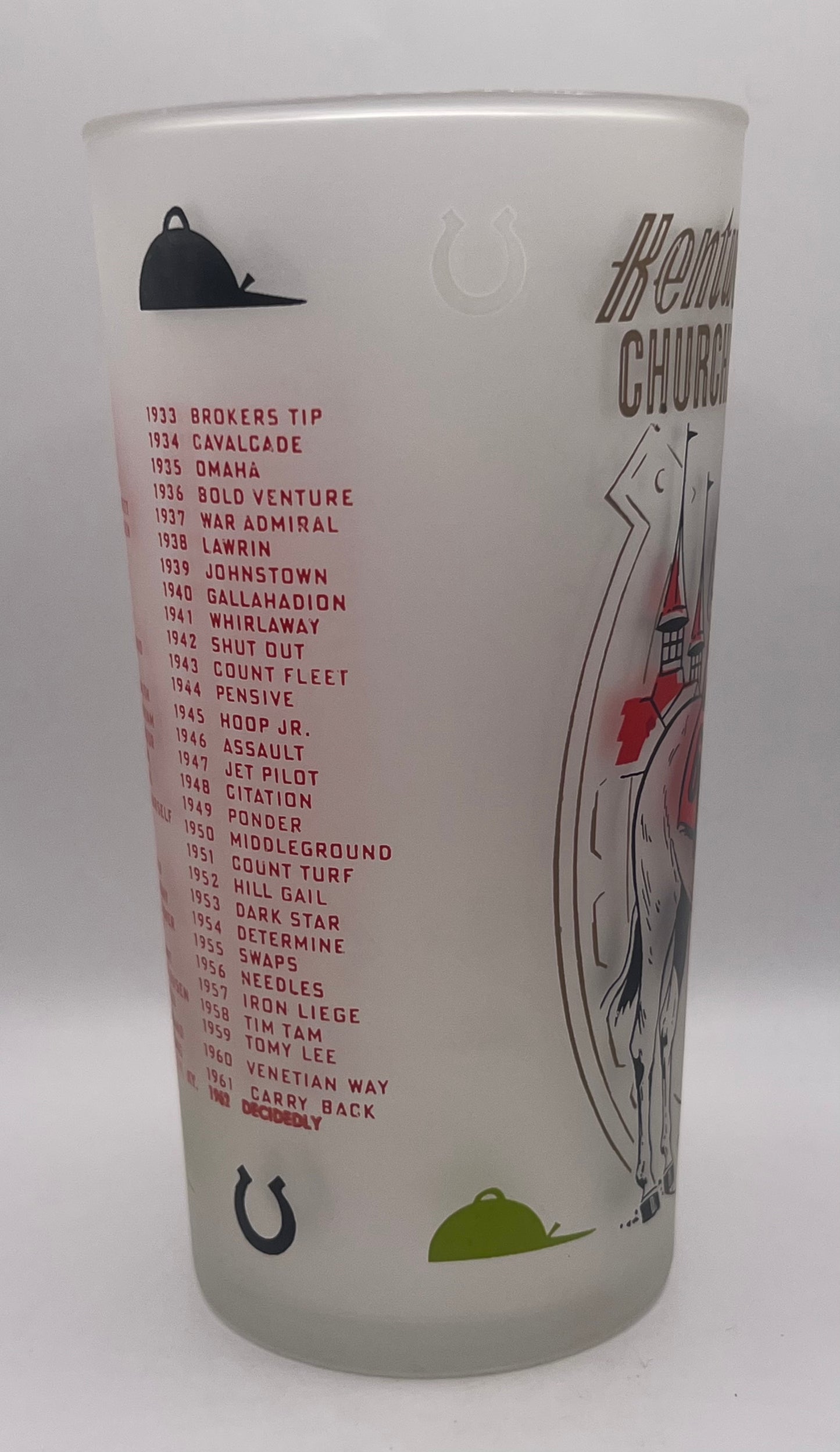 1962 Kentucky Derby Glass - Wadsworth Electric