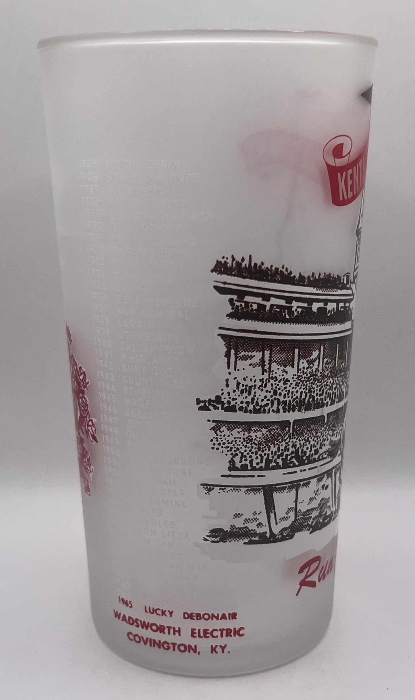 1965 Kentucky Derby Glass - Wadsworth Electric