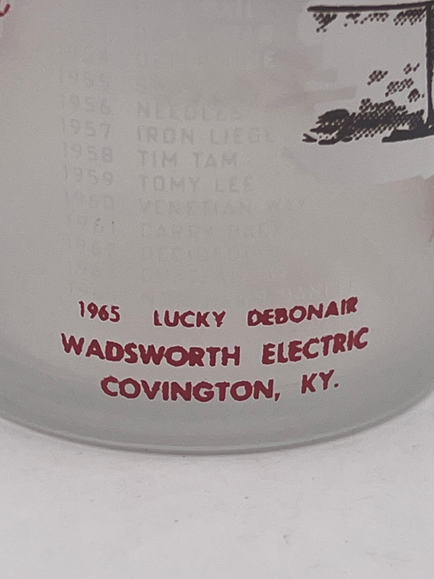 1965 Kentucky Derby Glass - Wadsworth Electric
