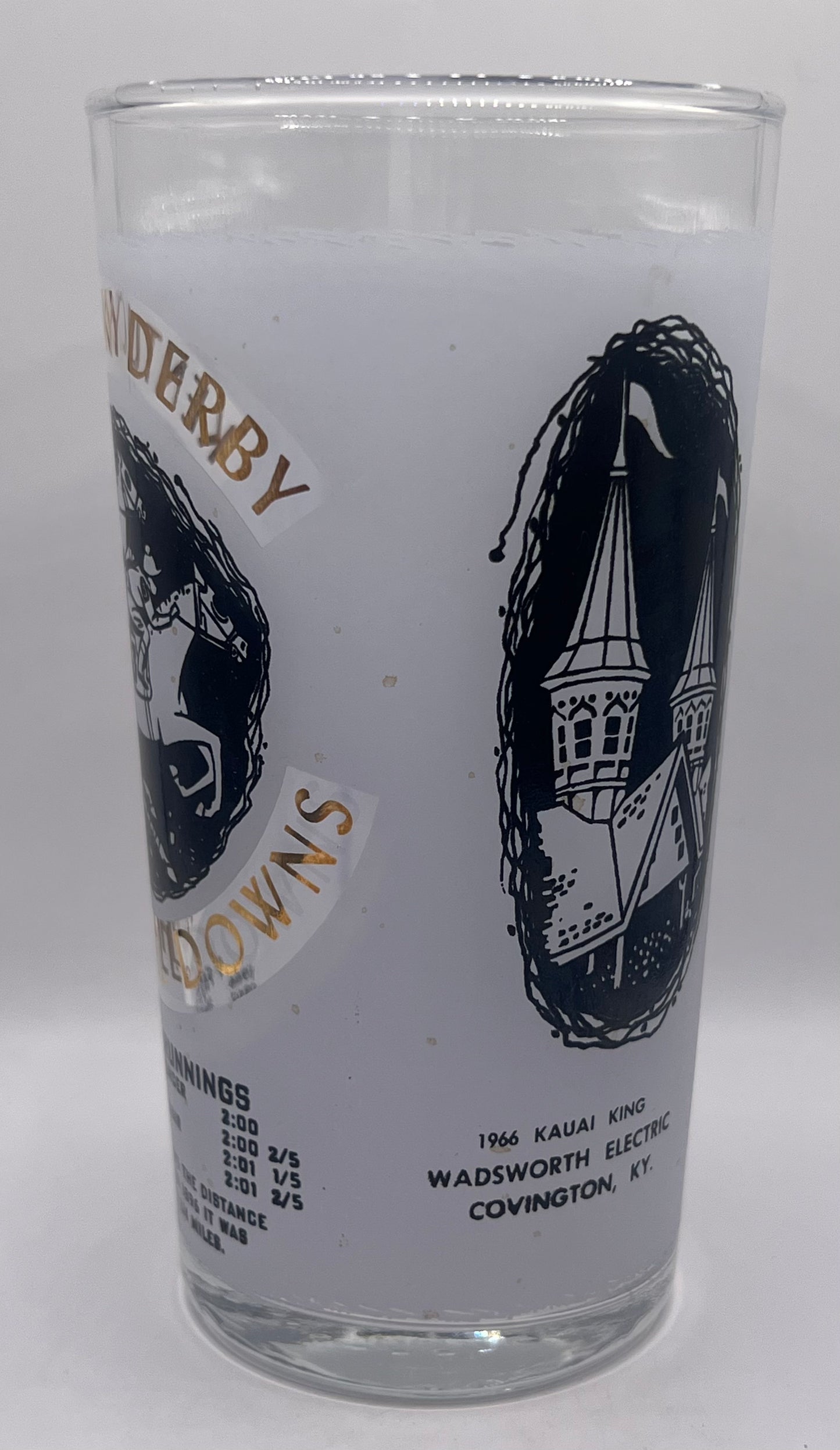 1966 Kentucky Derby Glass - Wadsworth Electric