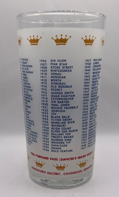 1968 Kentucky Derby Glass - Wadsworth Electric