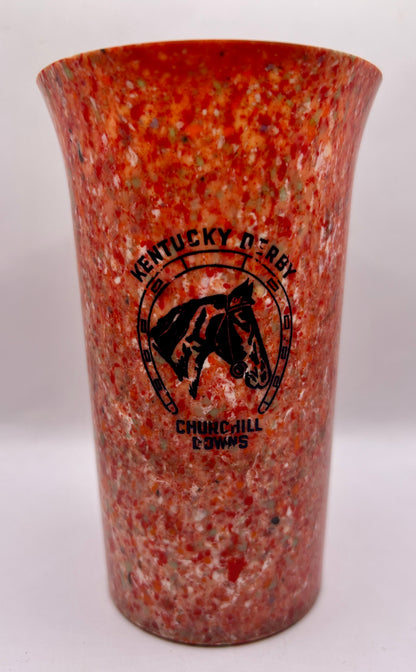 1941-44 Kentucky Derby Beetleware Glass - Red/White