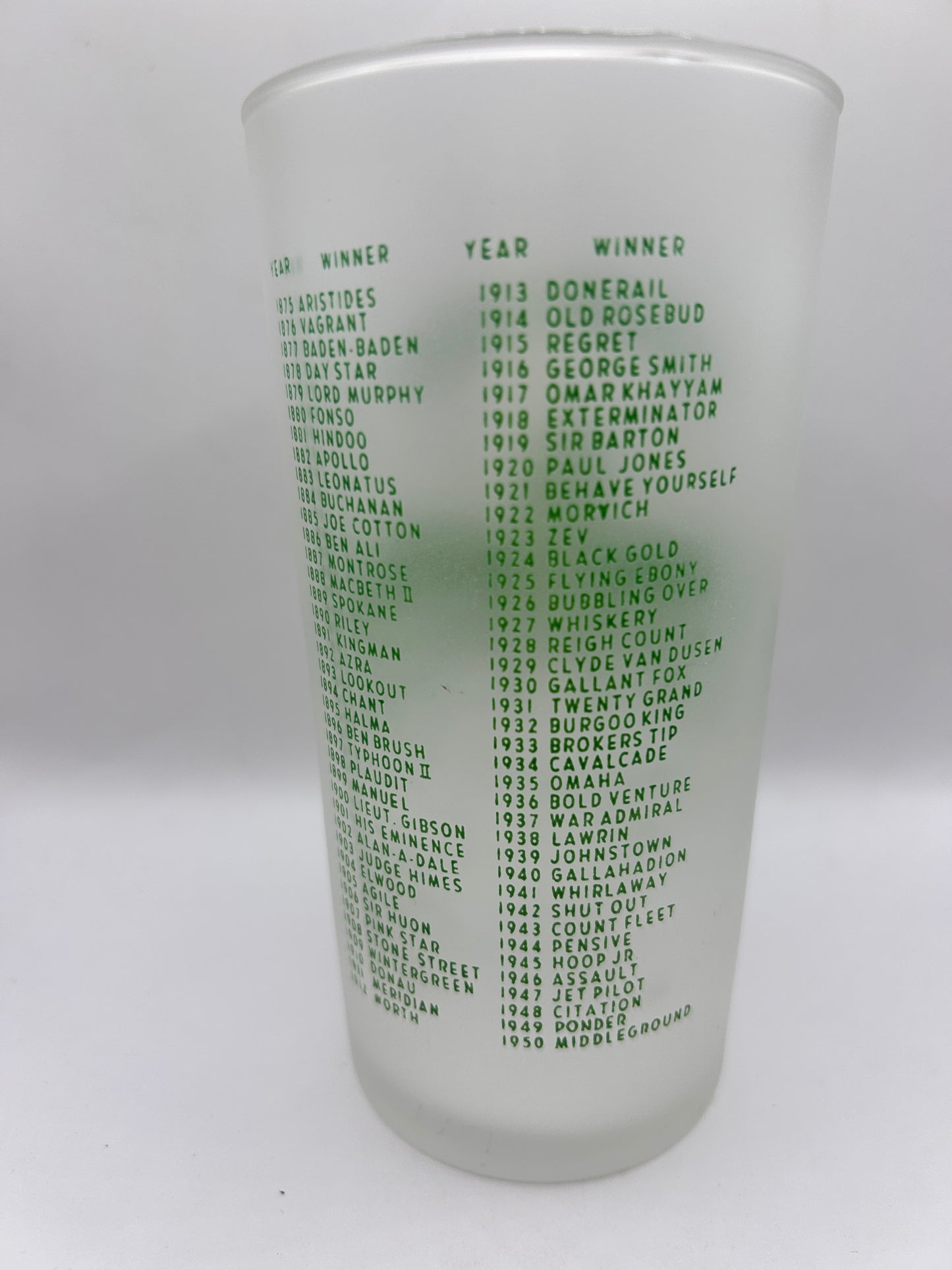 1951 Kentucky Derby Glass