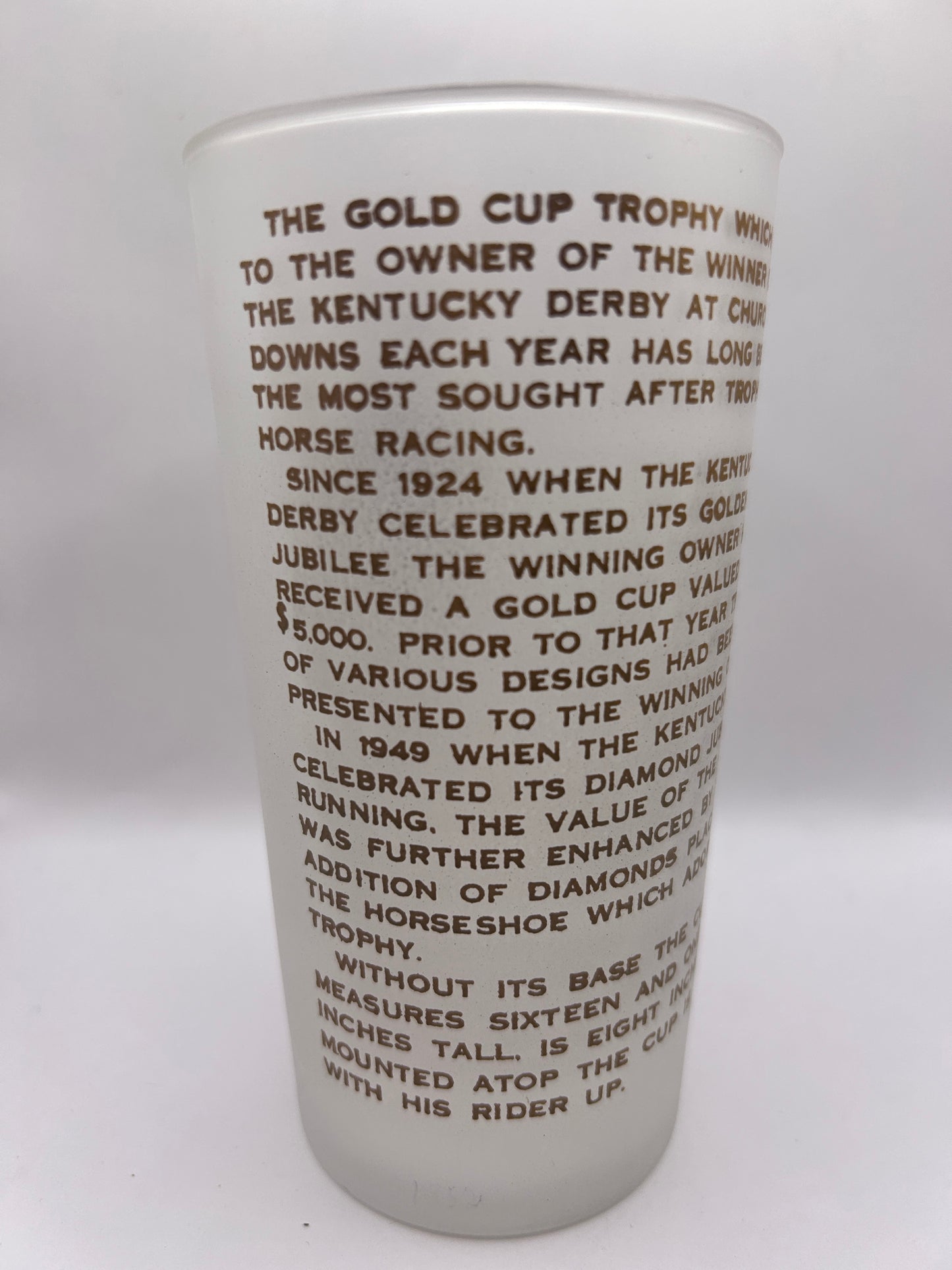 1952 Kentucky Derby Glass