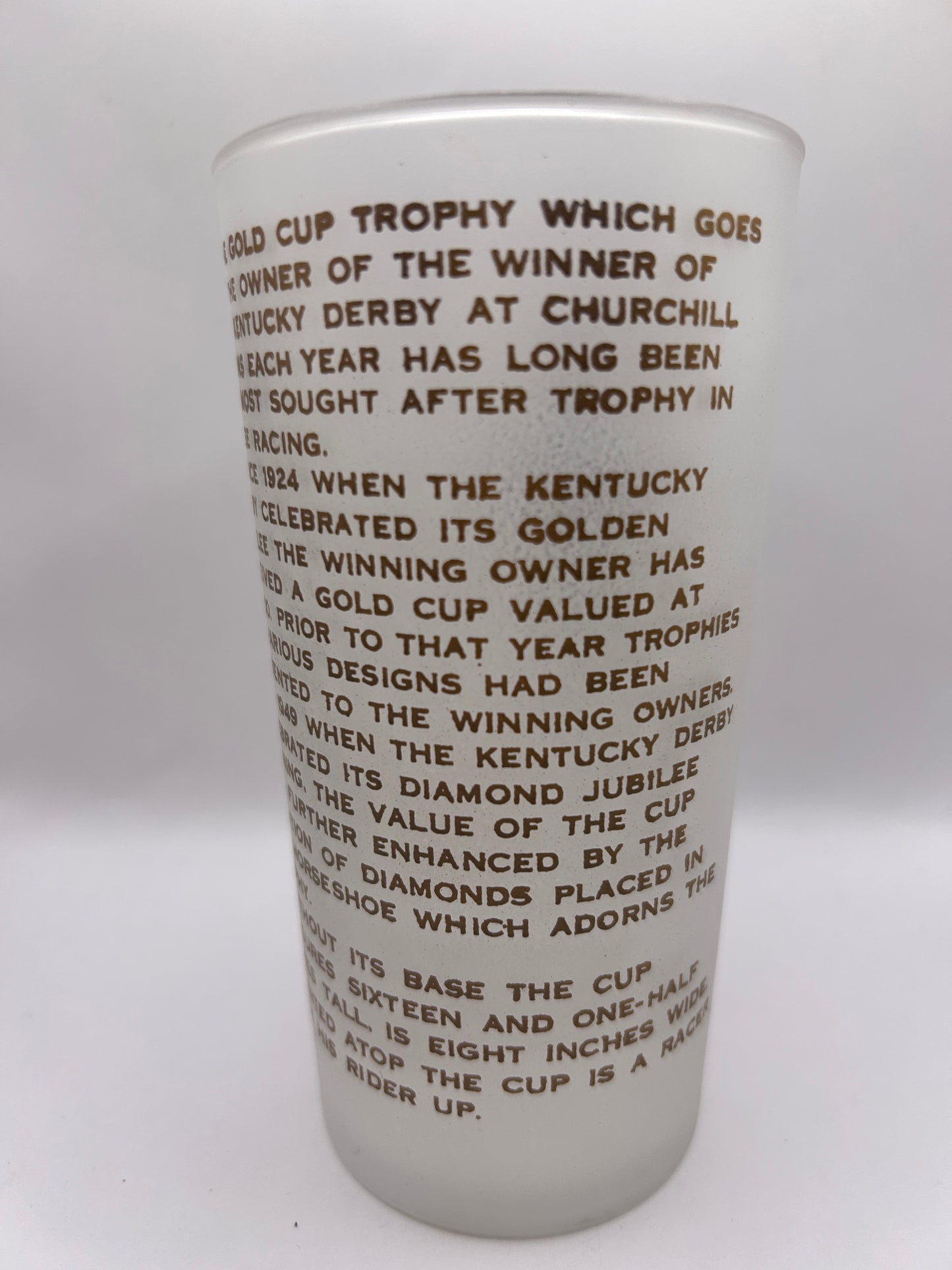 1952 Kentucky Derby Glass