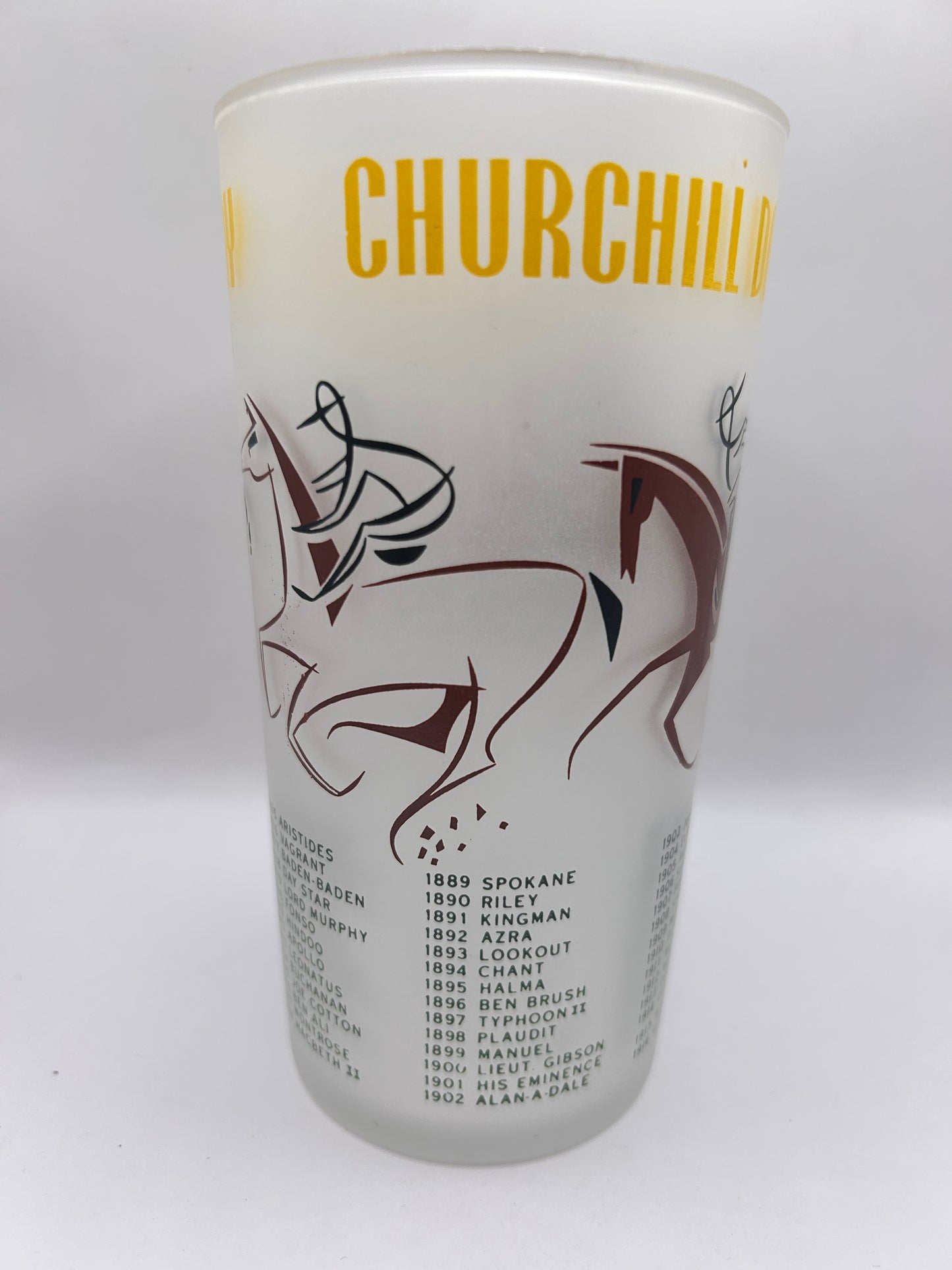 1956 Kentucky Derby Glass: 1 Star, 3 Tails