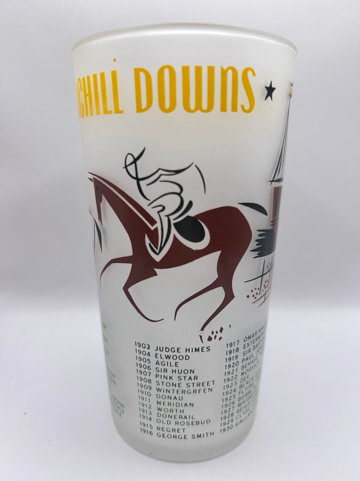 1956 Kentucky Derby Glass: 1 Star, 3 Tails