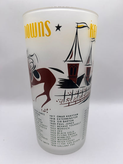 1956 Kentucky Derby Glass: 1 Star, 3 Tails