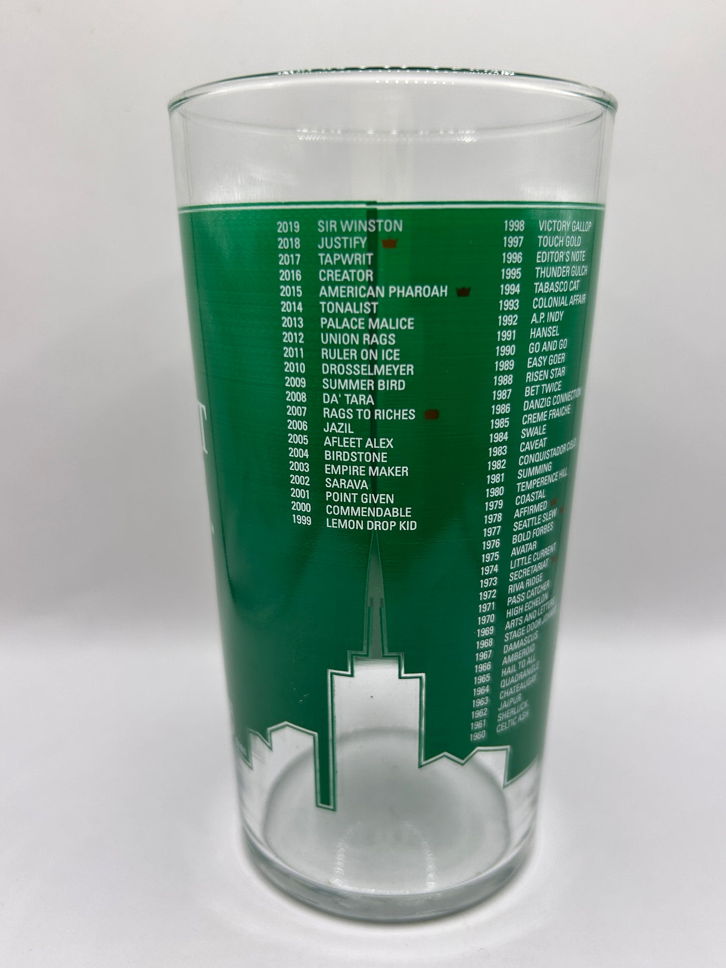 2020 Belmont Stakes Glass