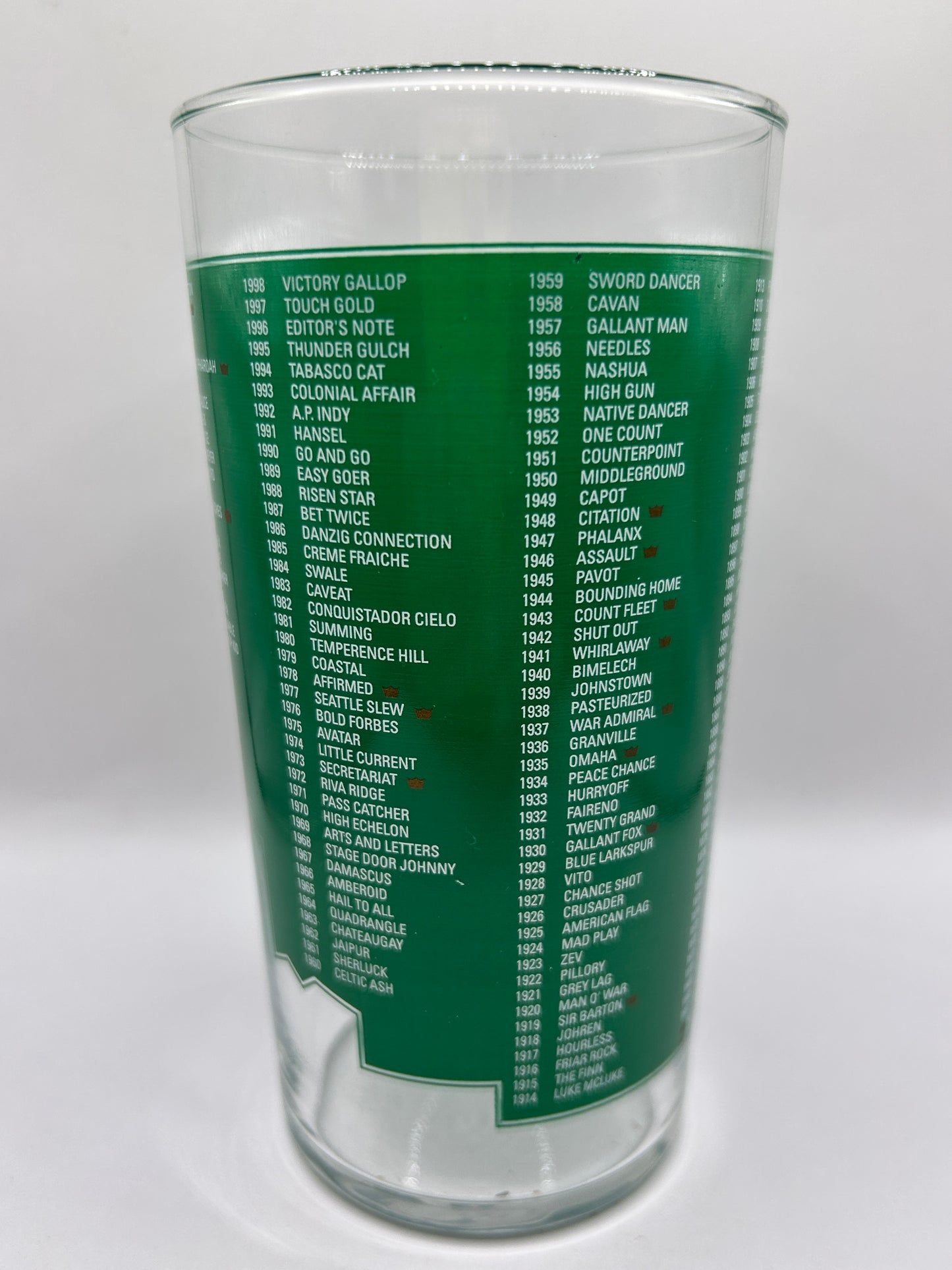 2020 Belmont Stakes Glass