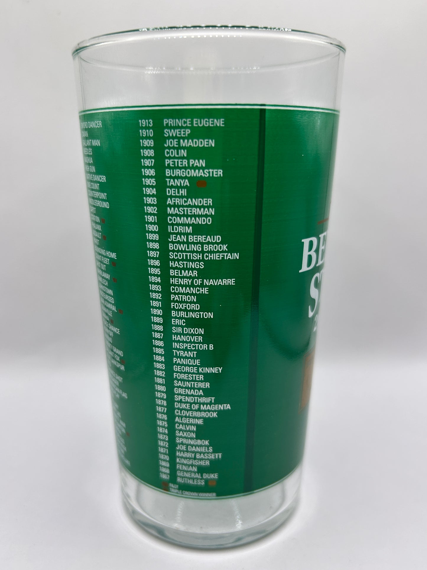 2020 Belmont Stakes Glass