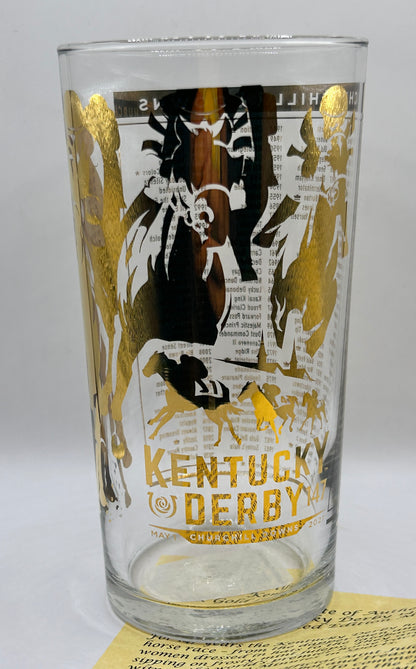 2021 Kentucky Derby Gold Glass