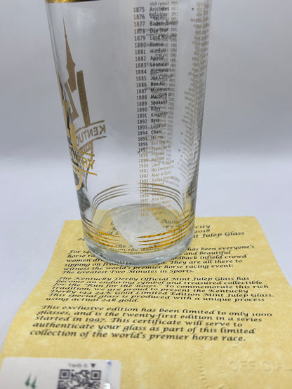 2018 Kentucky Derby Gold Glass