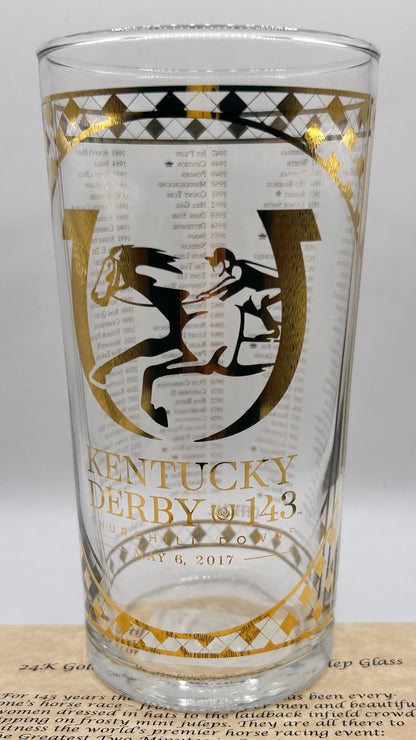 2017 Kentucky Derby Gold Glass