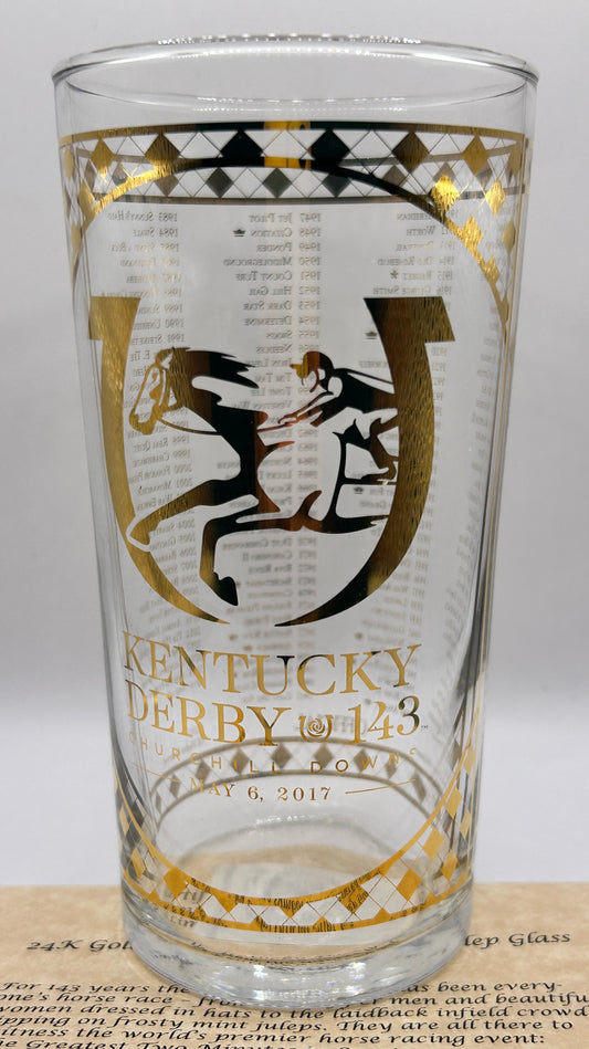 2017 Kentucky Derby Gold Glass
