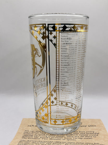 2017 Kentucky Derby Gold Glass