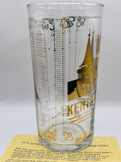 2019 Kentucky Derby Gold Glass