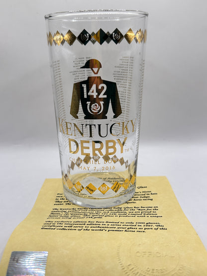 2016 Kentucky Derby Gold Glass