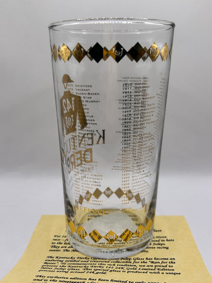 2016 Kentucky Derby Gold Glass