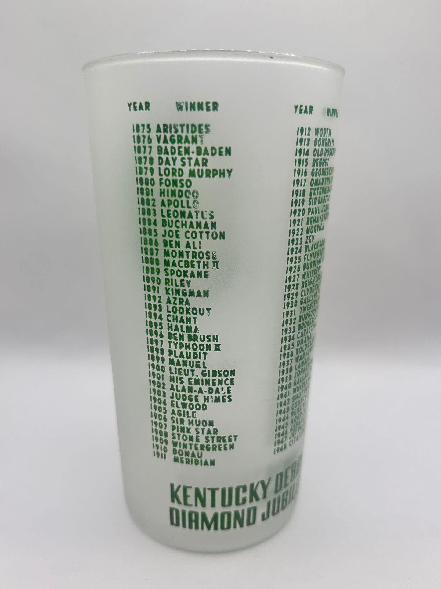 1949 Kentucky Derby Glass