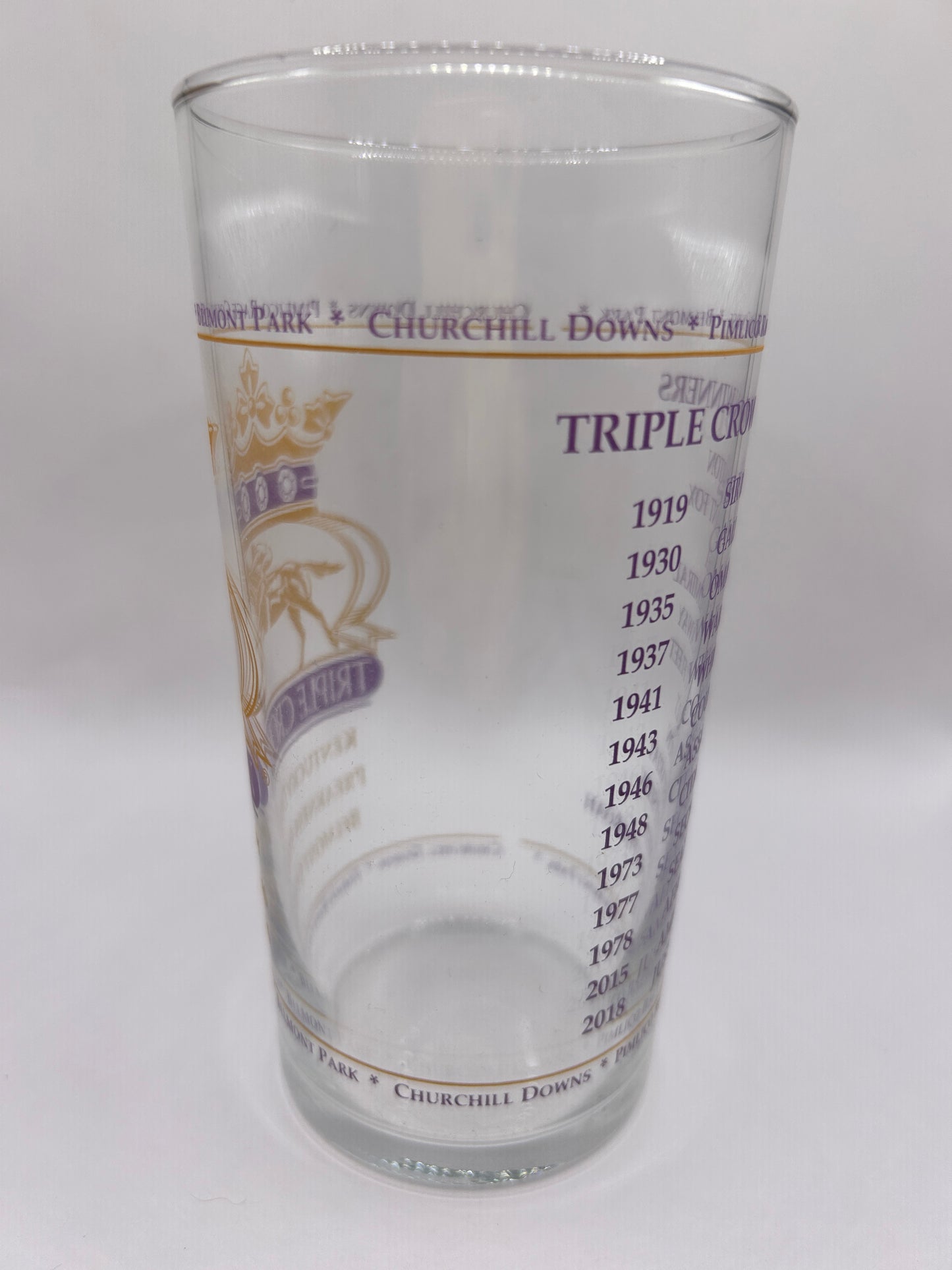 2019 Unofficial Triple Crown Winner BAR Glass