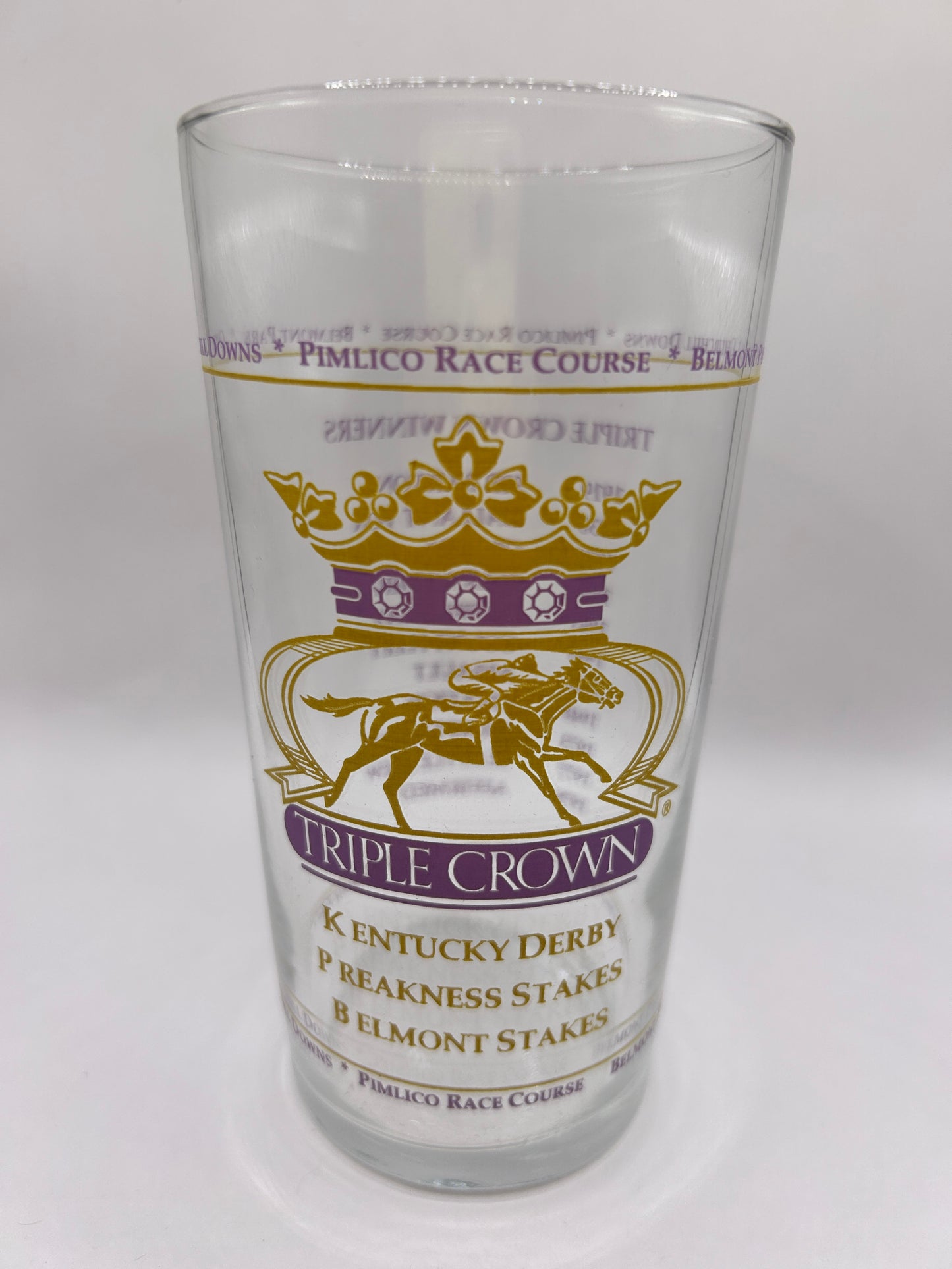 Unofficial Triple Crown Winner BAR Glass
