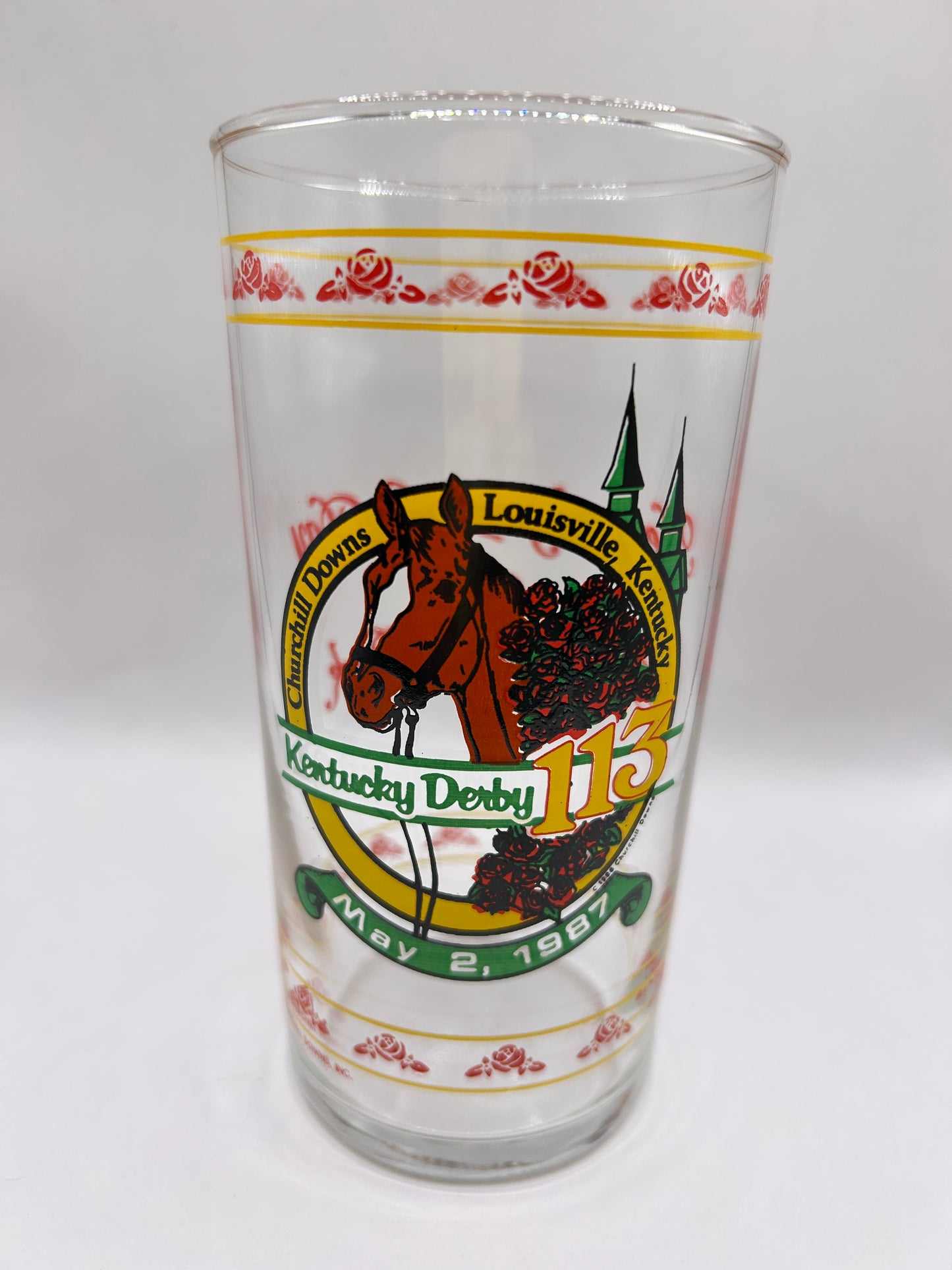 1987 Unofficial Kentucky Derby BAR Glass
