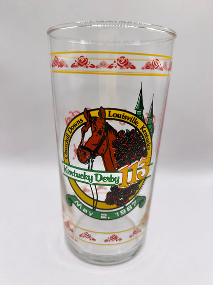 1987 Unofficial Kentucky Derby BAR Glass