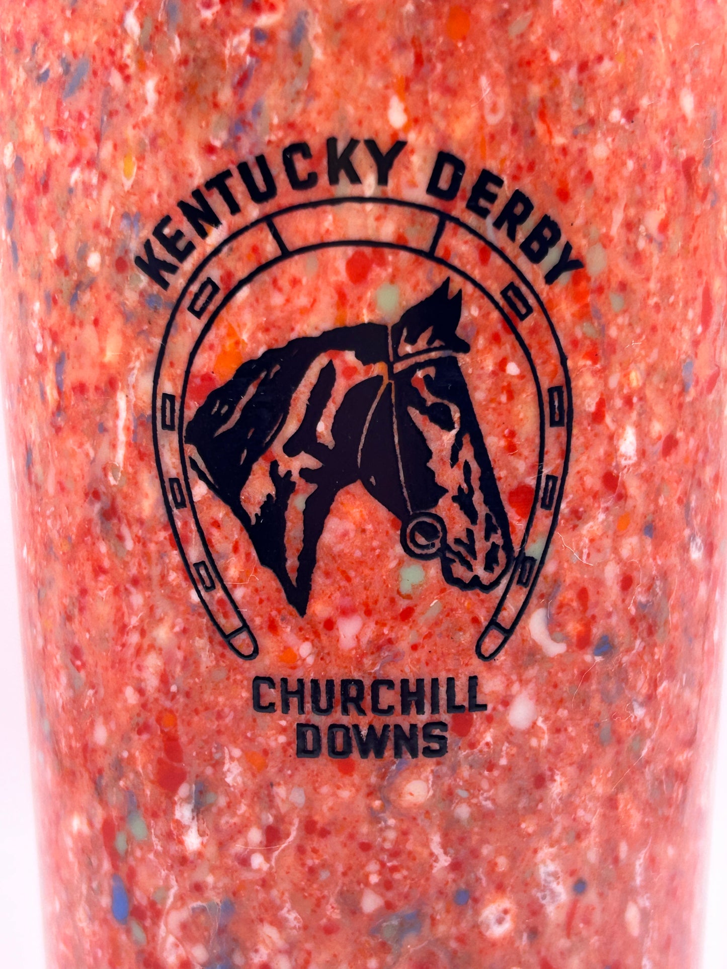 1941-44 Kentucky Derby Beetleware Glass - Red/White/Blue