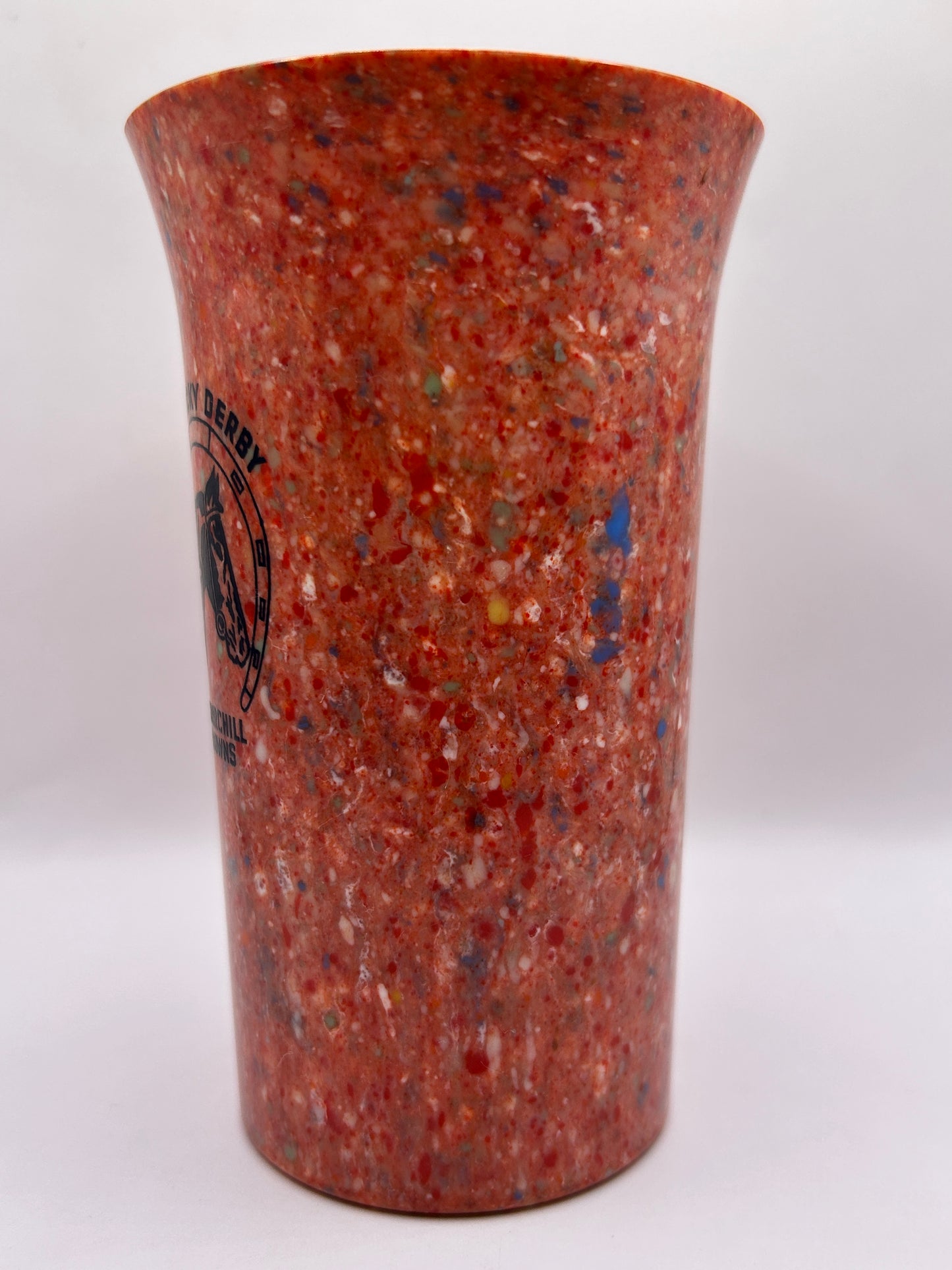 1941-44 Kentucky Derby Beetleware Glass - Red/White/Blue