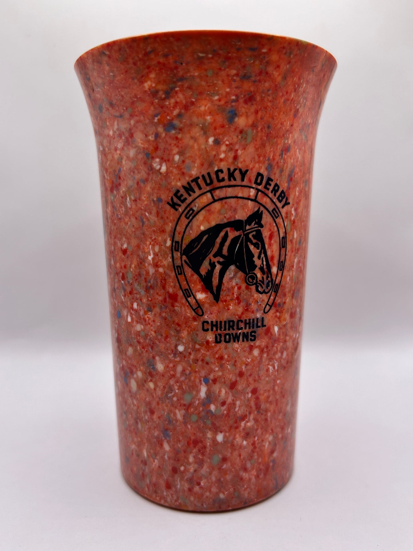 1941-44 Kentucky Derby Beetleware Glass - Red/White/Blue