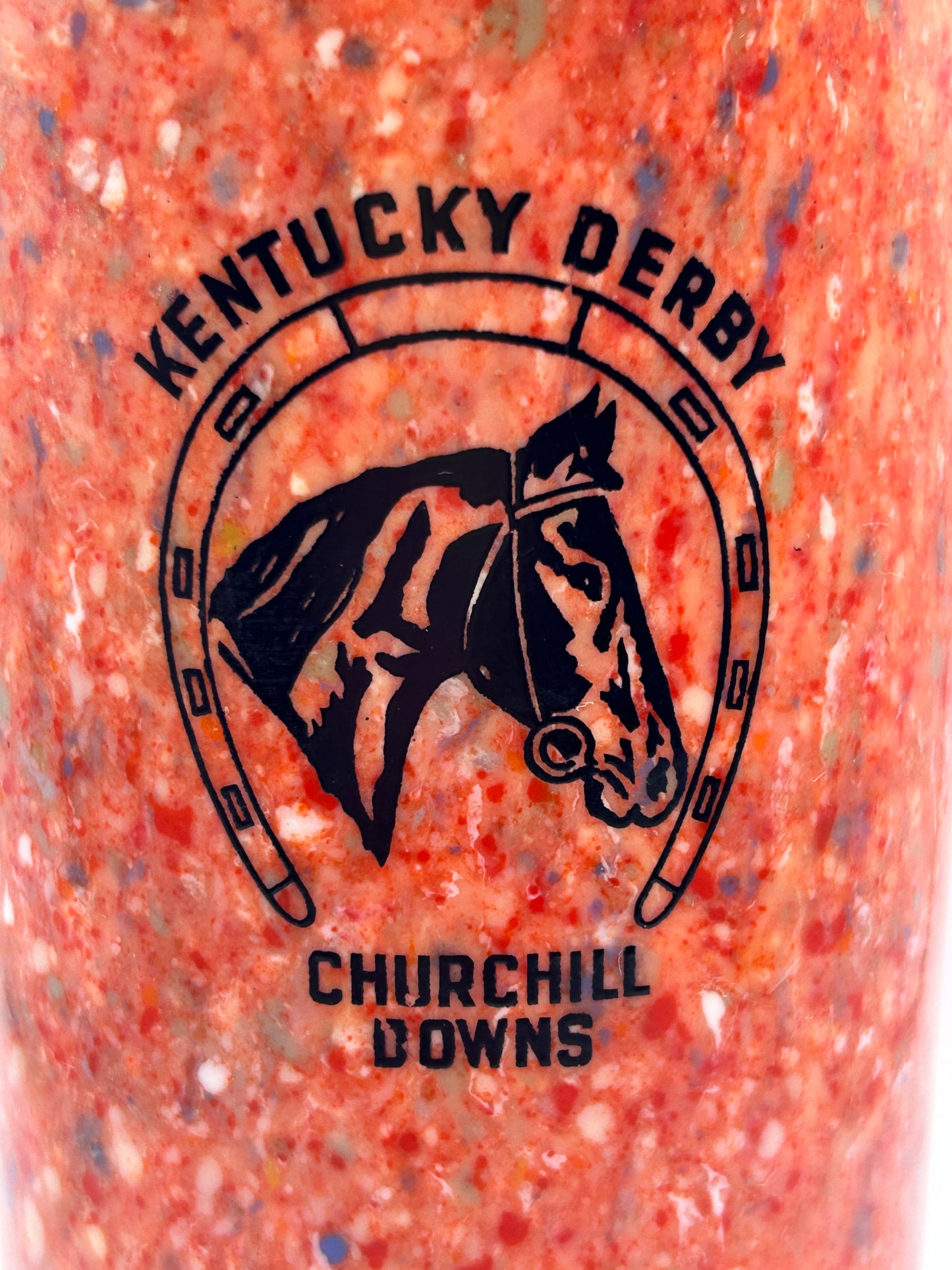1941-44 Kentucky Derby Beetleware Glass - Red/White/Blue