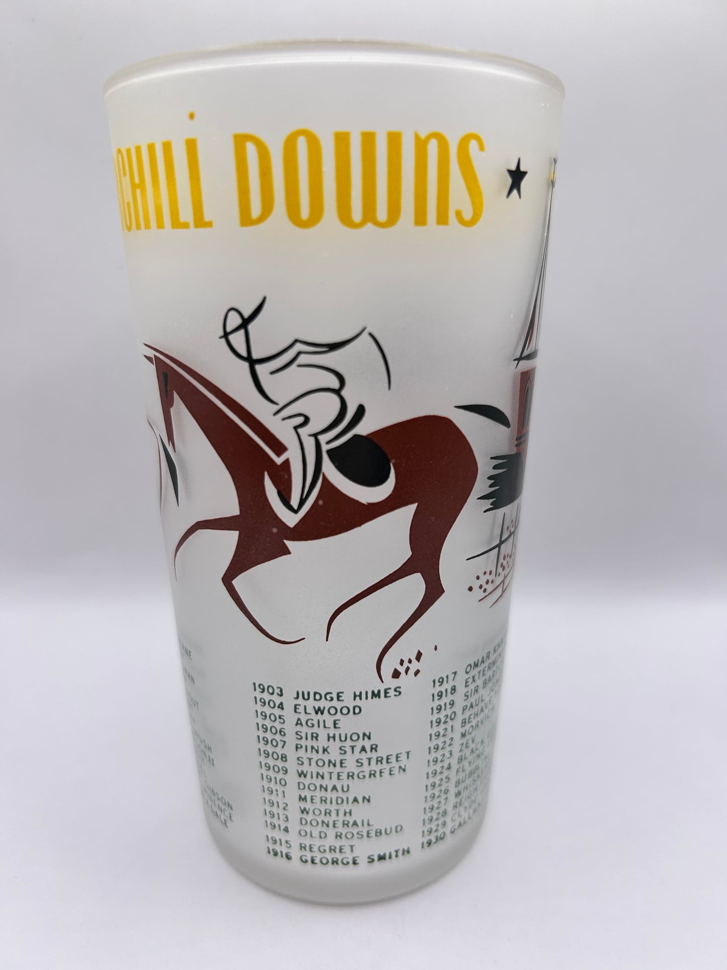 1956 Kentucky Derby Glass: 1 Star, 3 Tails
