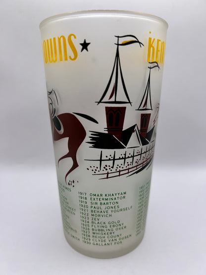 1956 Kentucky Derby Glass: 2 Stars, 3 Tails