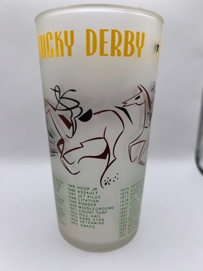 1956 Kentucky Derby Glass: 2 Stars, 3 Tails