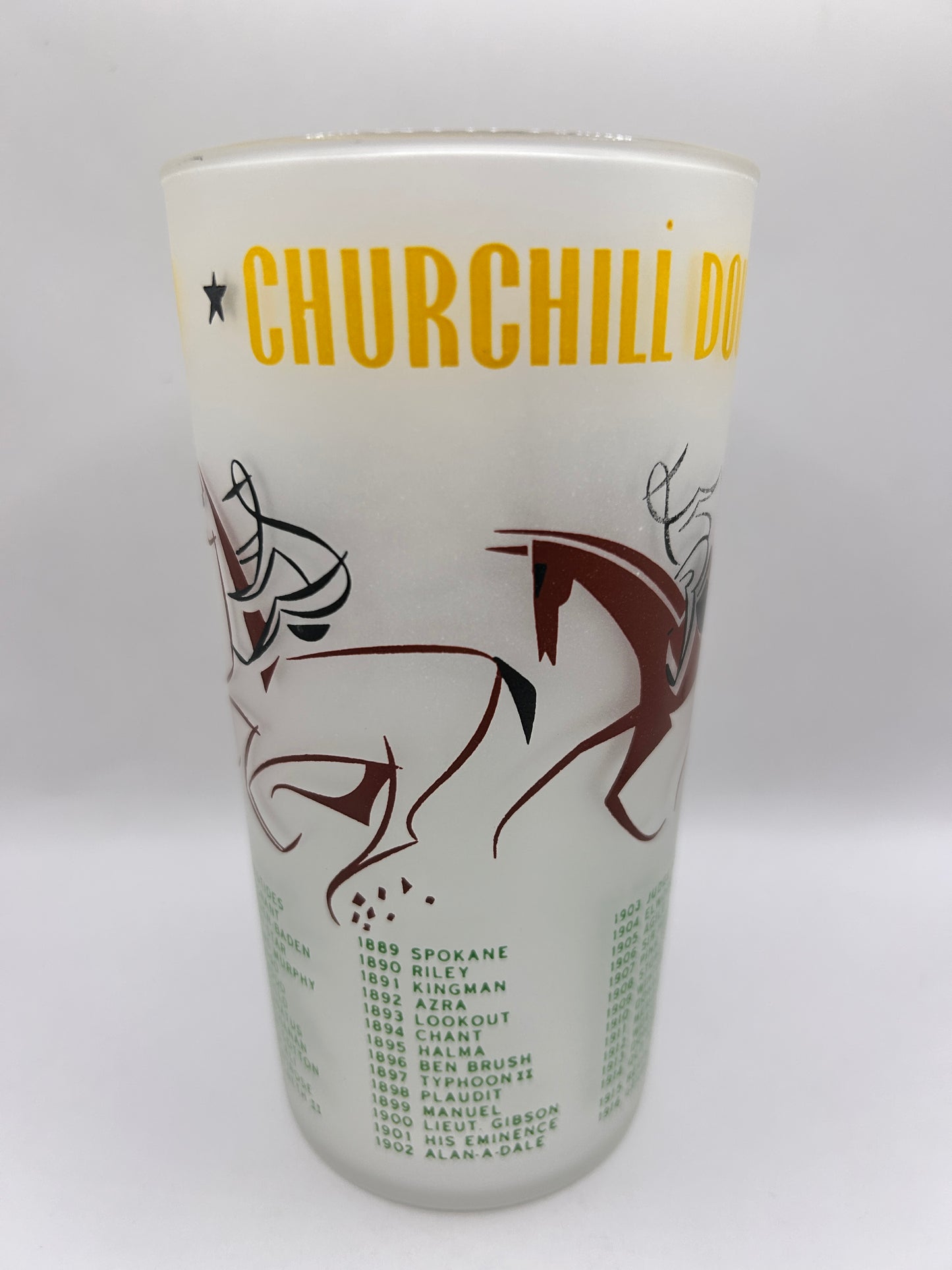 1956 Kentucky Derby Glass: 2 Stars, 2 Tails