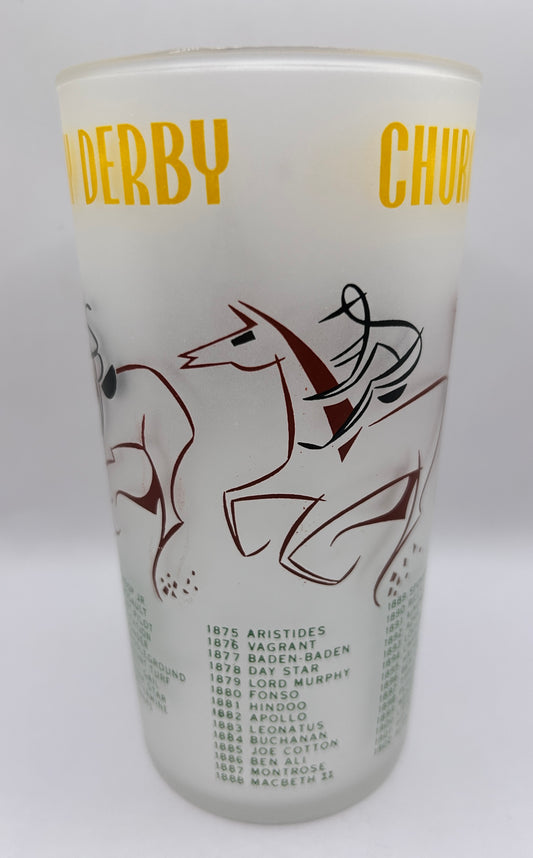 1956 Kentucky Derby Glass: 1 Stars, 2 Tails