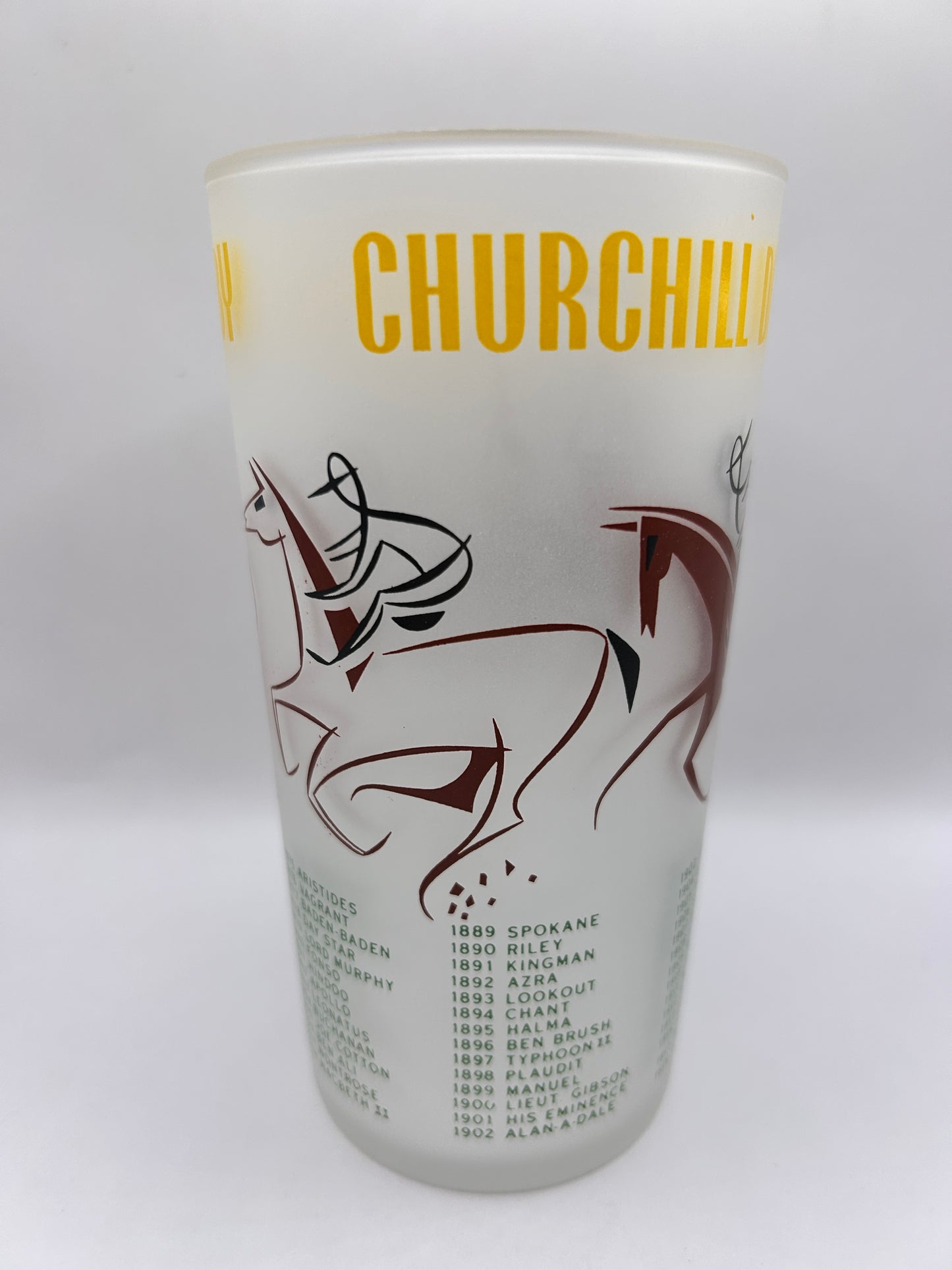 1956 Kentucky Derby Glass: 1 Stars, 2 Tails