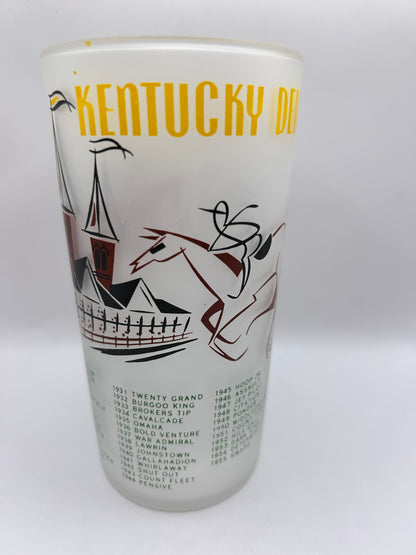1956 Kentucky Derby Glass: 1 Stars, 2 Tails