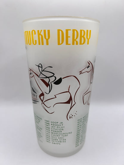 1956 Kentucky Derby Glass: 1 Stars, 2 Tails