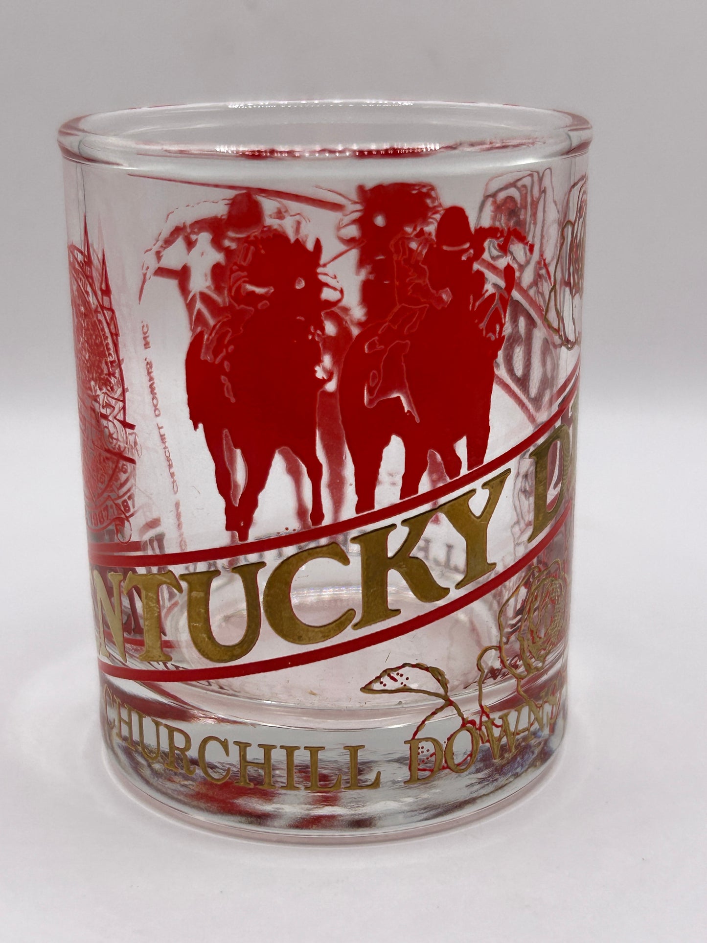 1987 Red Kentucky Derby Jigger Shot Glass