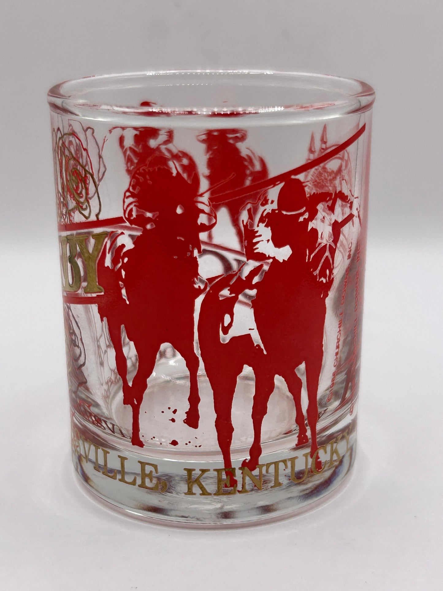 1987 Red Kentucky Derby Jigger Shot Glass