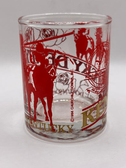 1987 Red Kentucky Derby Jigger Shot Glass