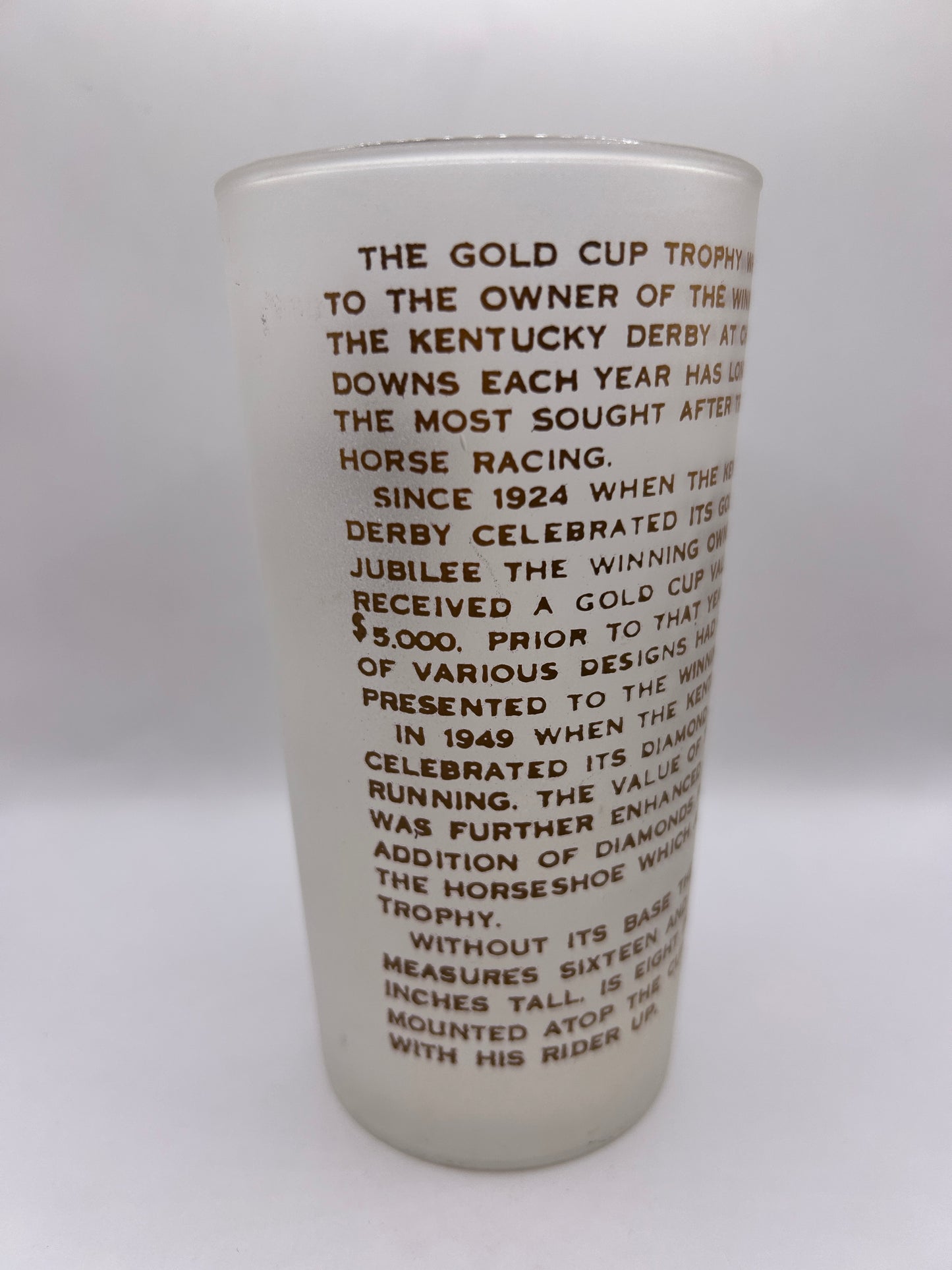 1952 Kentucky Derby Glass
