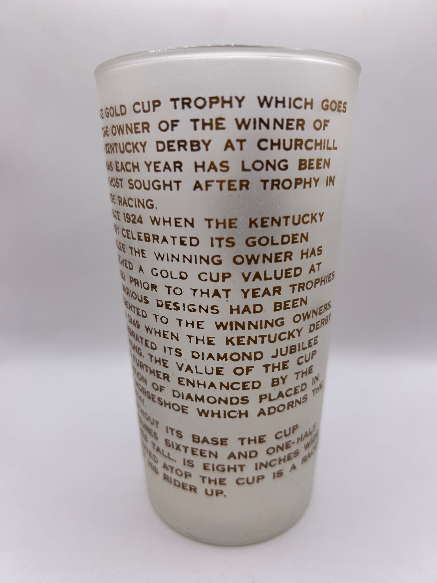 1952 Kentucky Derby Glass