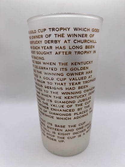 1952 Kentucky Derby Glass