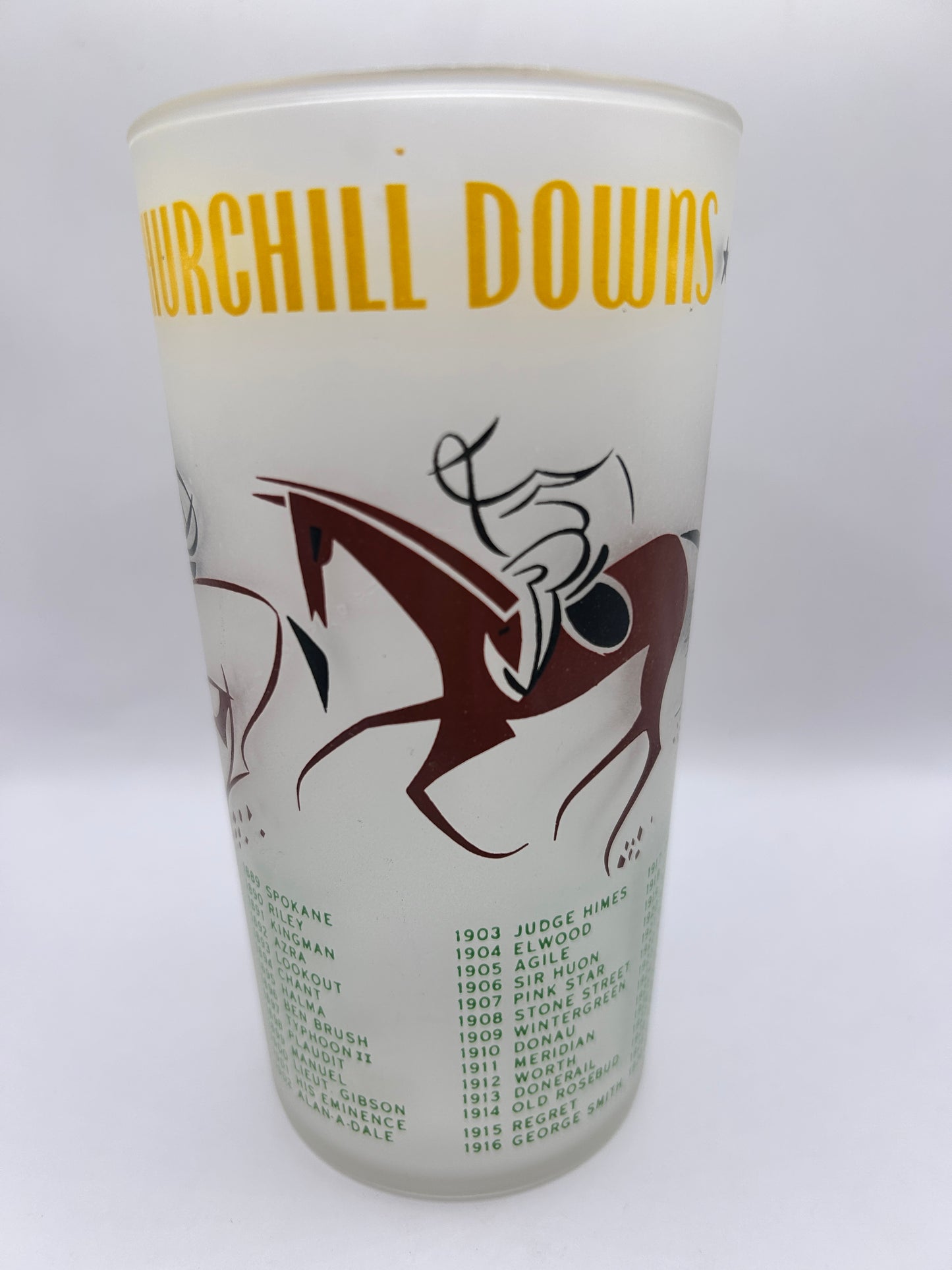 1956 Kentucky Derby Glass: 2 Stars, 2 Tails